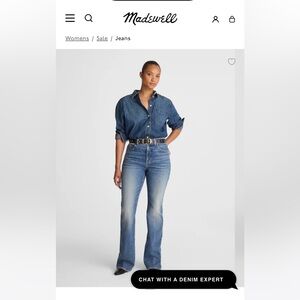 Madewell Curvy Vintage Flare Jean
